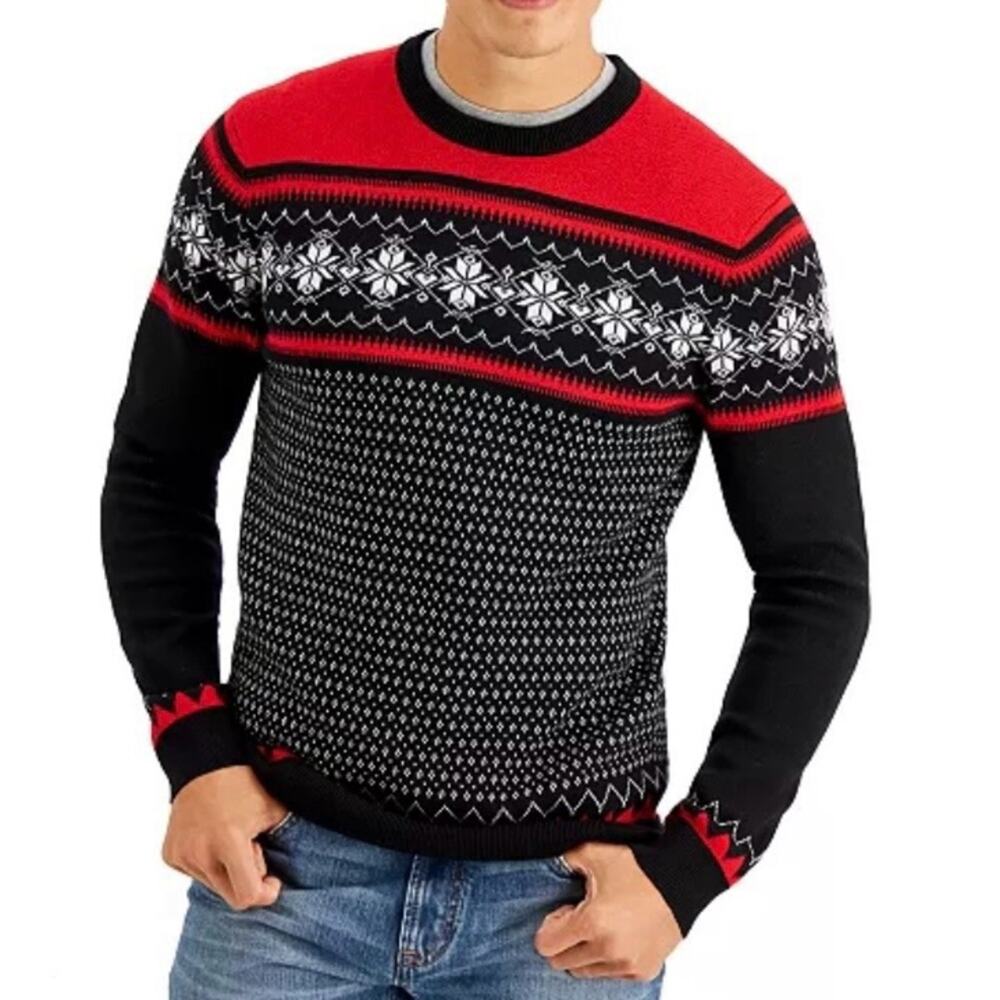 Charter Club Men’s Snowflake Pattern Sweater Size Large